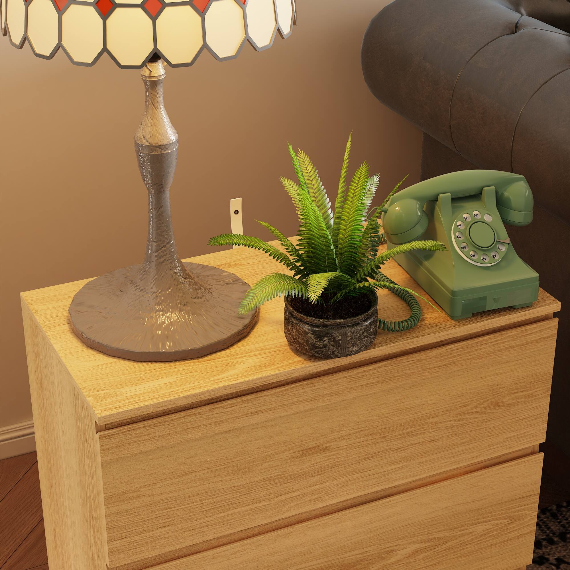 Alt View 6. FUFU & GAGA - FUFU&GAGA 3 - Drawer Dresser Compact Storage Unit – Natural Wood, Multi - Functional for Home Spaces - Wooden.