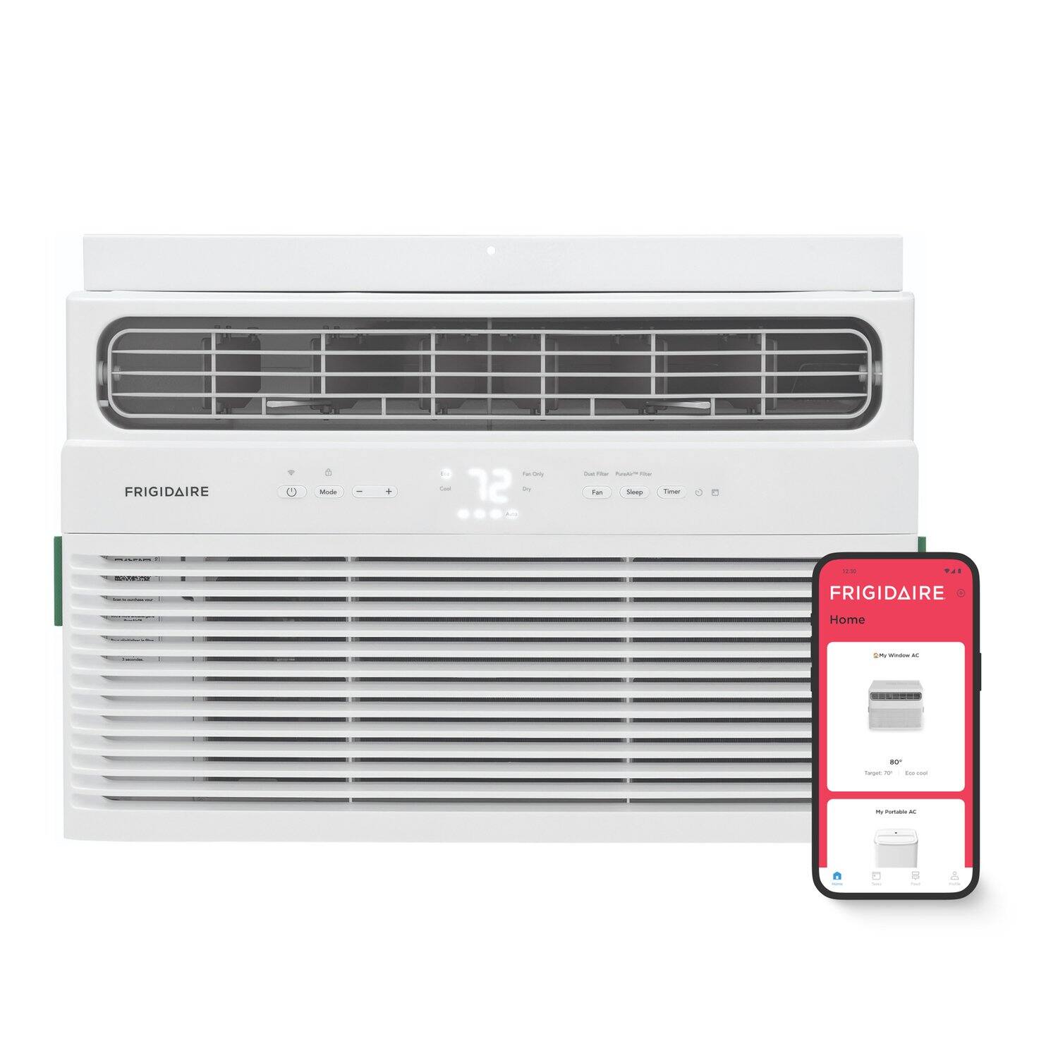 FRIGIDAIRE  
Home  
12  
FRIGIDAIRE  
My Window AC  
80°F  
Target 78°F  
My Portable AC