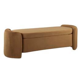 Nebula Upholstered Performance Velvet Bench by Modway - Brown