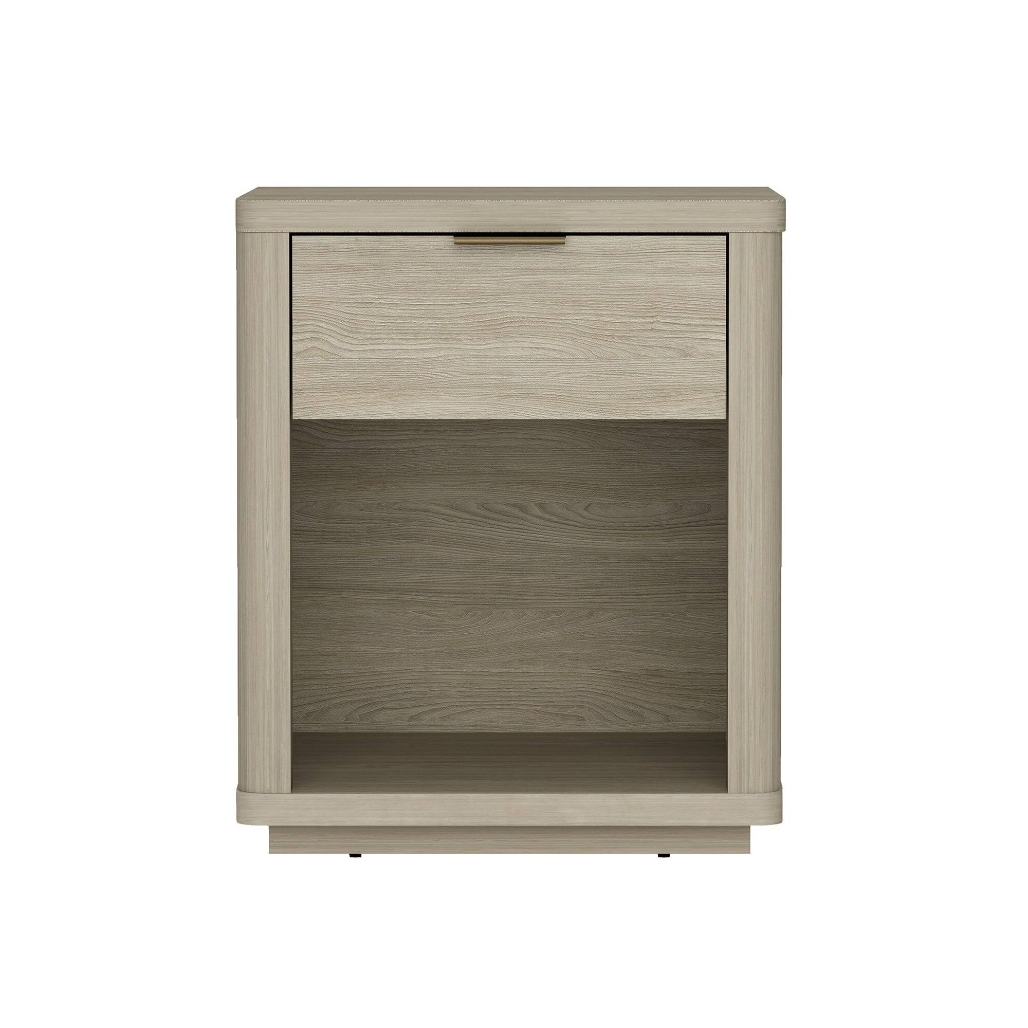 Front. Manhattan Comfort - Evelyn Modern 20" Nightstand - Natural.