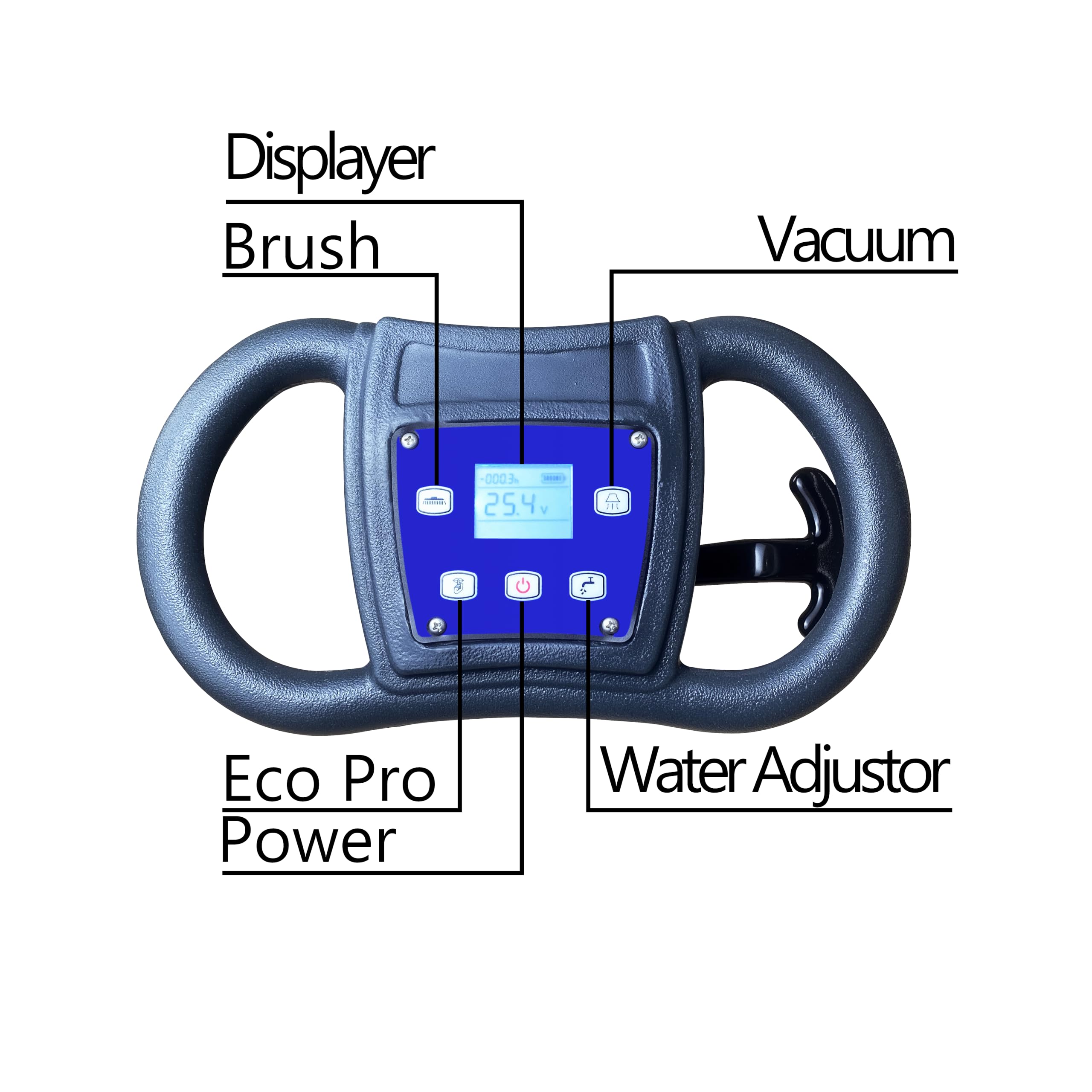 Displayer Brush Vacuum 0003 25.4 . 1 & Eco Pro Power Water Adjustor