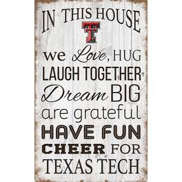 Fan Creations - Texas Tech Red Raiders 11'' x 19'' Team In This House Sign - Multicolor