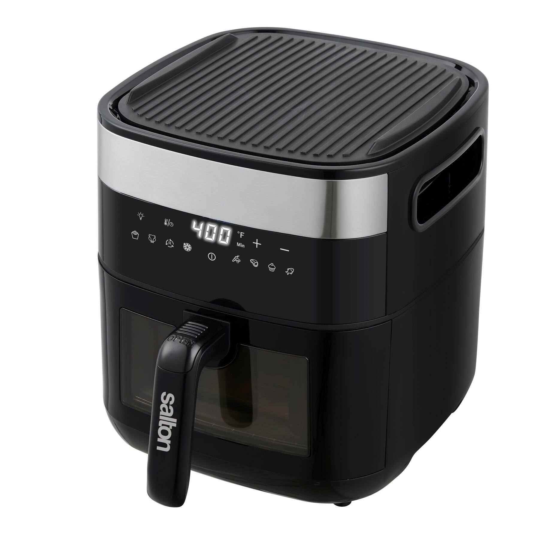 Salton Flip & Cook 3 in 1 185oz Air Fryer, Grill