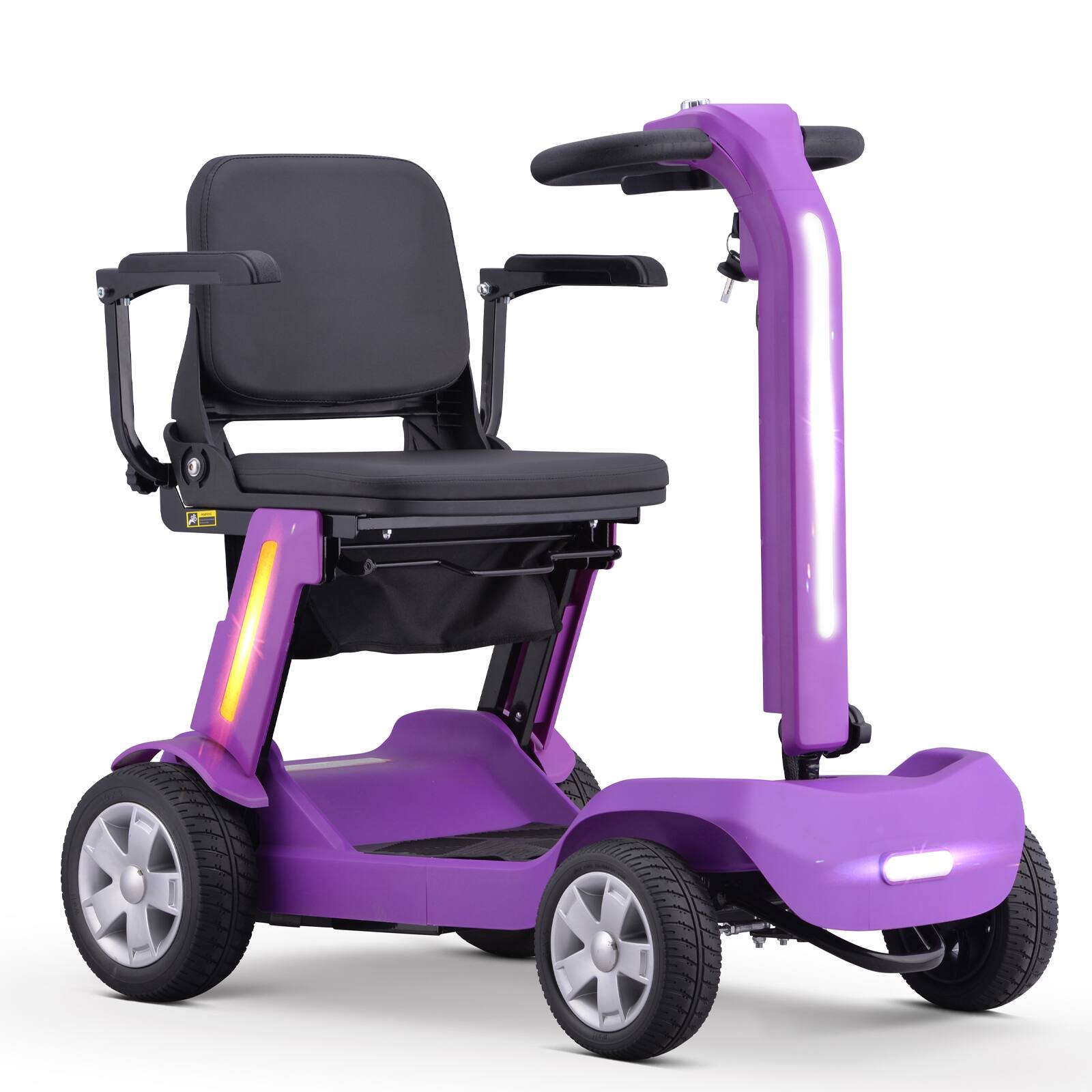 Hover Heart - 4-Wheel Foldable Electric Travel Scooter for Adults, Compact Portable Design with 15 Mile Range and 300 lbs Capacity - Purple price history on PriceWatchPro