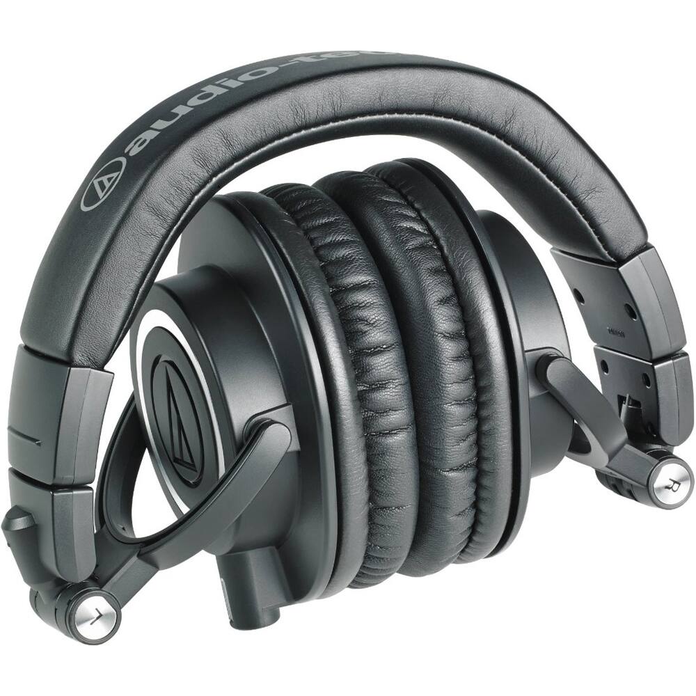 Alt View 1. Audio-Technica - Professional Studio Headphones + Headphone Case and Stand - Black.