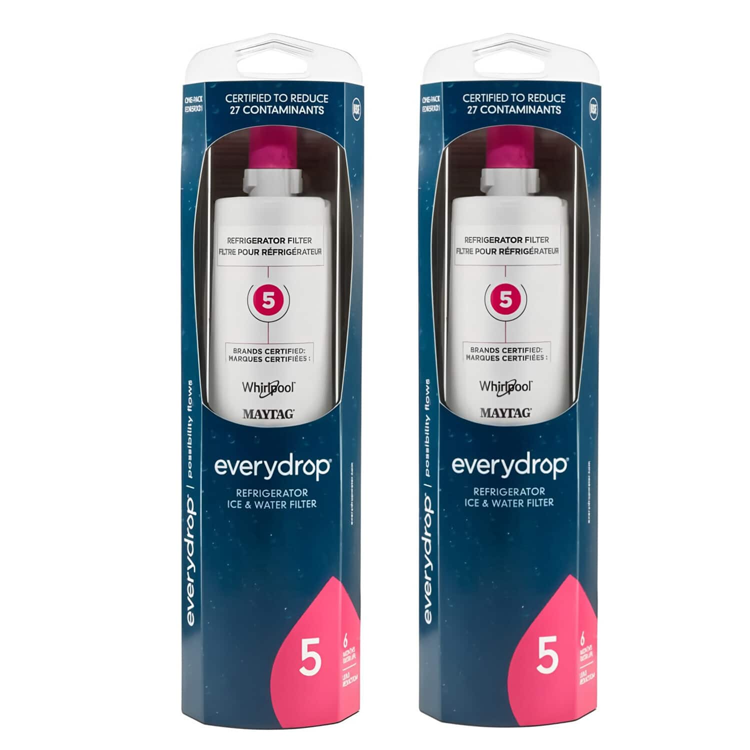 EDR5RXD1 EveryDrop by Whirlpool Refrigerator Water Filter 5, 2PCs