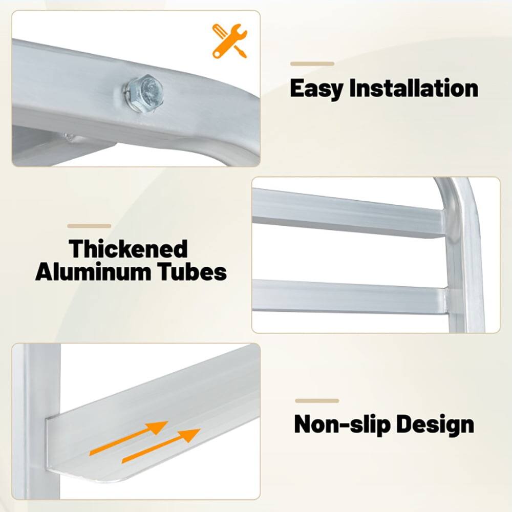 Easy Installation  
Thickened Aluminum Tubes  
Non-slip Design