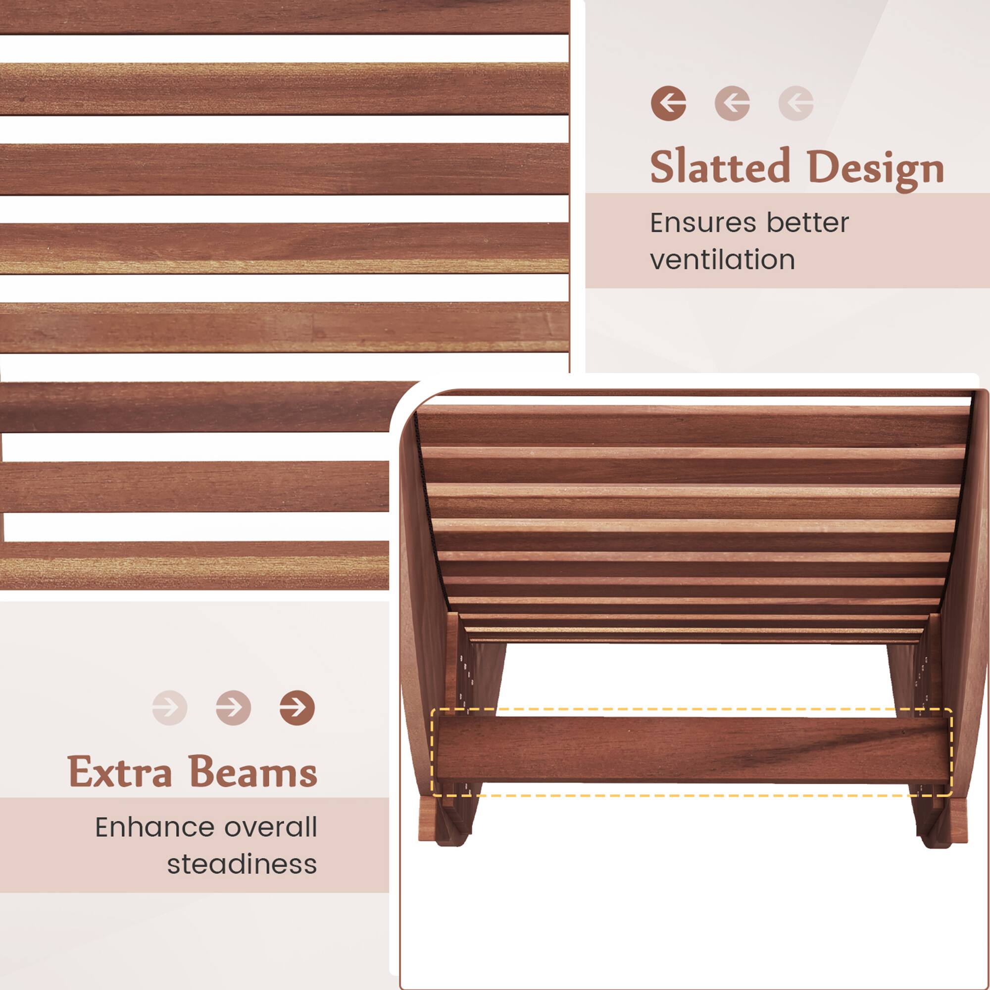 Slatted Design, Extra Beams