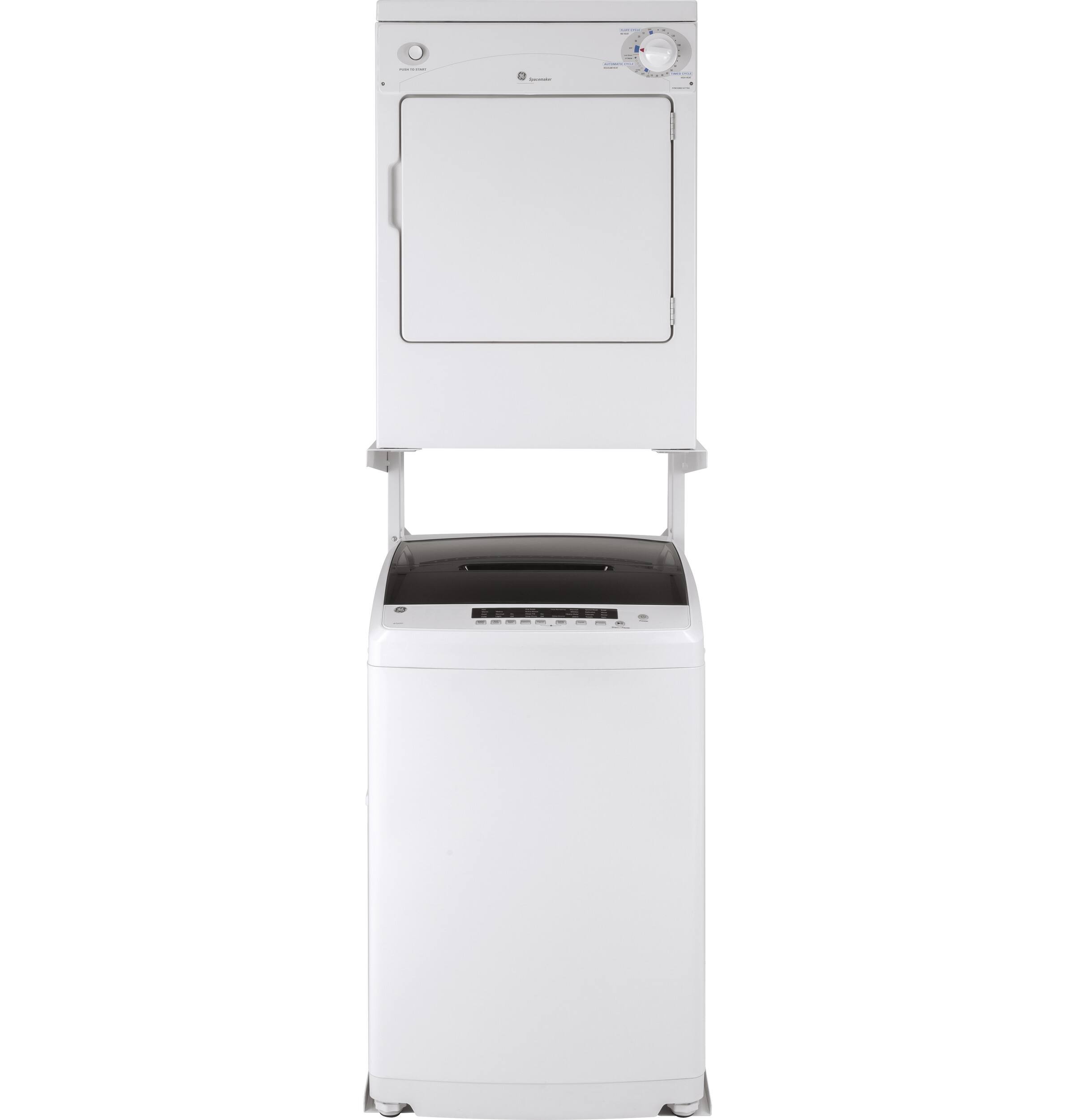 Alt View 10. GE - 3.6 Cu. Ft. Stackable Electric Dryer with Portable - White.