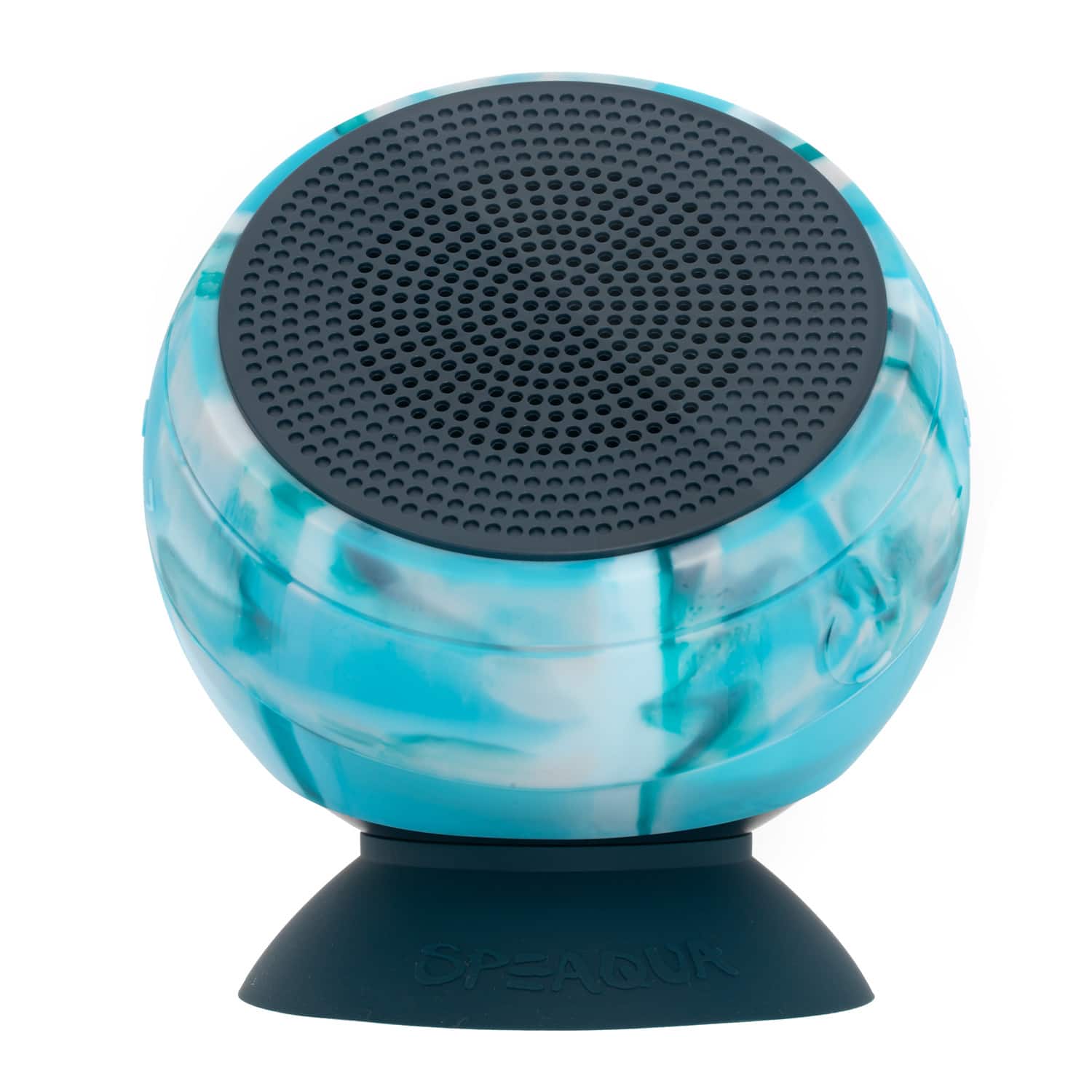 Front. Speaqua - Barnacle Vibe 3.0 Portable Waterproof Bluetooth Speaker with Built in Storage (2,000 songs) - Tidal Blue.