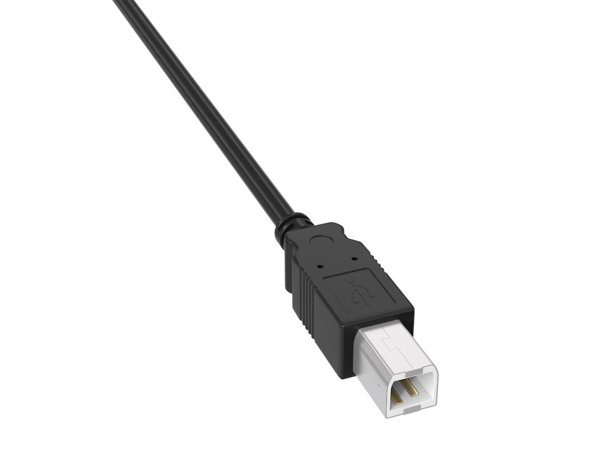 Left. Cable Leader - USB 2.0 Type A Male to B Male Printer Cable, 480Mbps, Double-Shielded, Gold-Plated - Black.