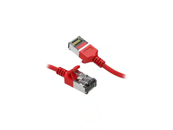 Front. Nippon Labs - Nippon Labs 60CAT8-7-30RD 7ft Cat8 Red U/FTP 30AWG 40Gbps RJ45 Cable.