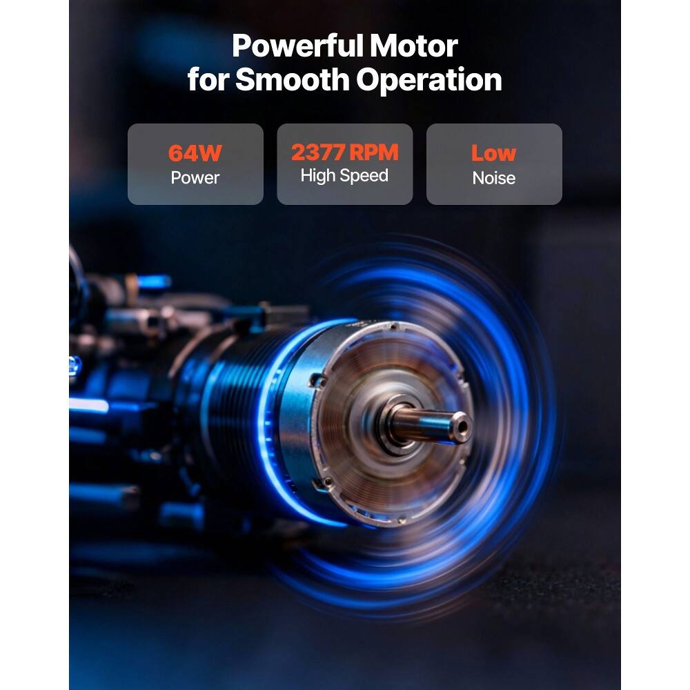 Powerful Motor for Smooth Operation  
64W Power  
2377 RPM High Speed  
Low Noise