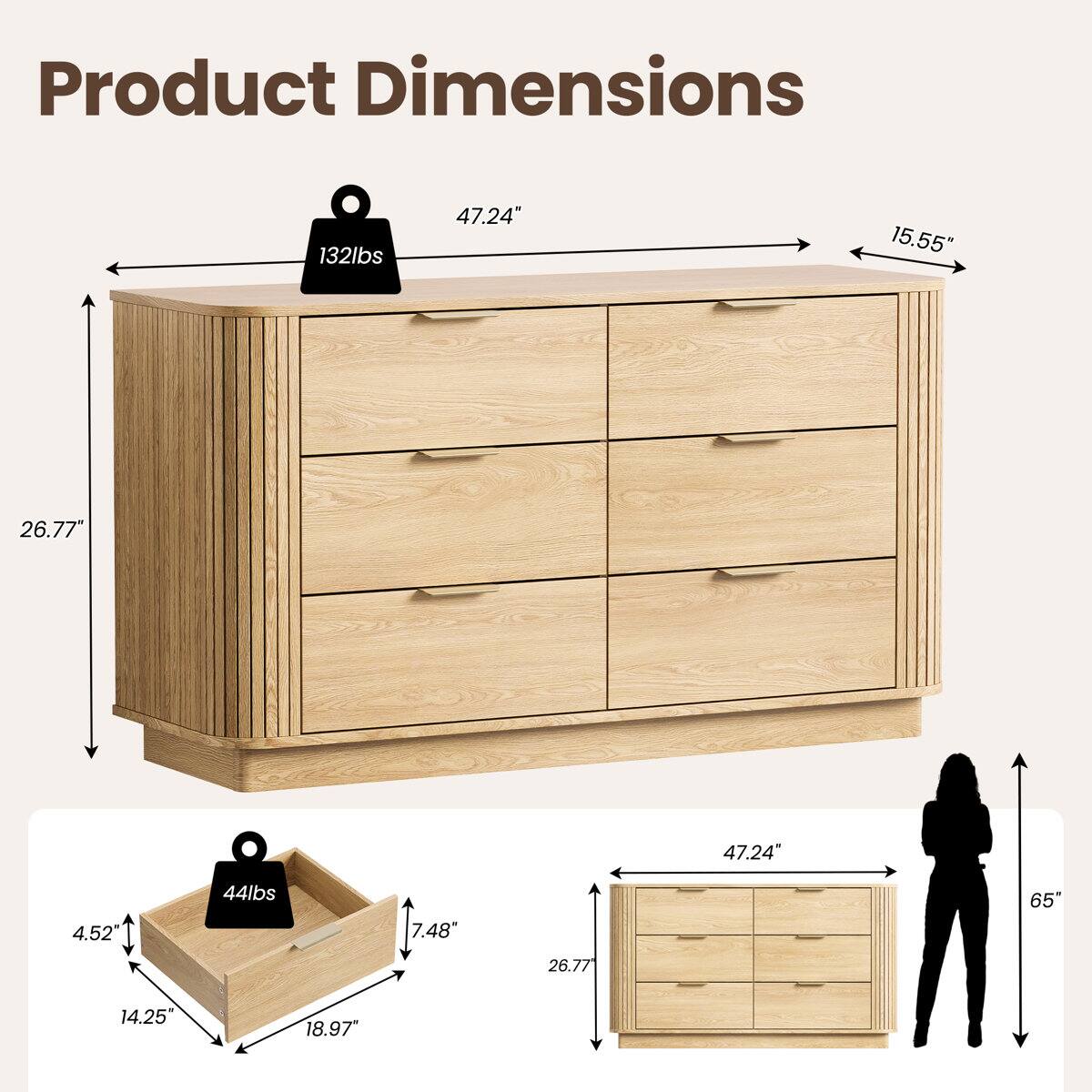 Product Dimensions: 132lbs, 47.24", 15.55", 26.77", 47.24", 4.52", 44lbs, 7.48", 65", 26.77", 14.25", 18.97"
