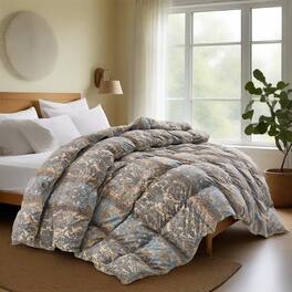 Peace Nest - All Season Paisley Floral Goose Feather Fiber Comforter Duvet Vintage Style, King - Baroque Floral
