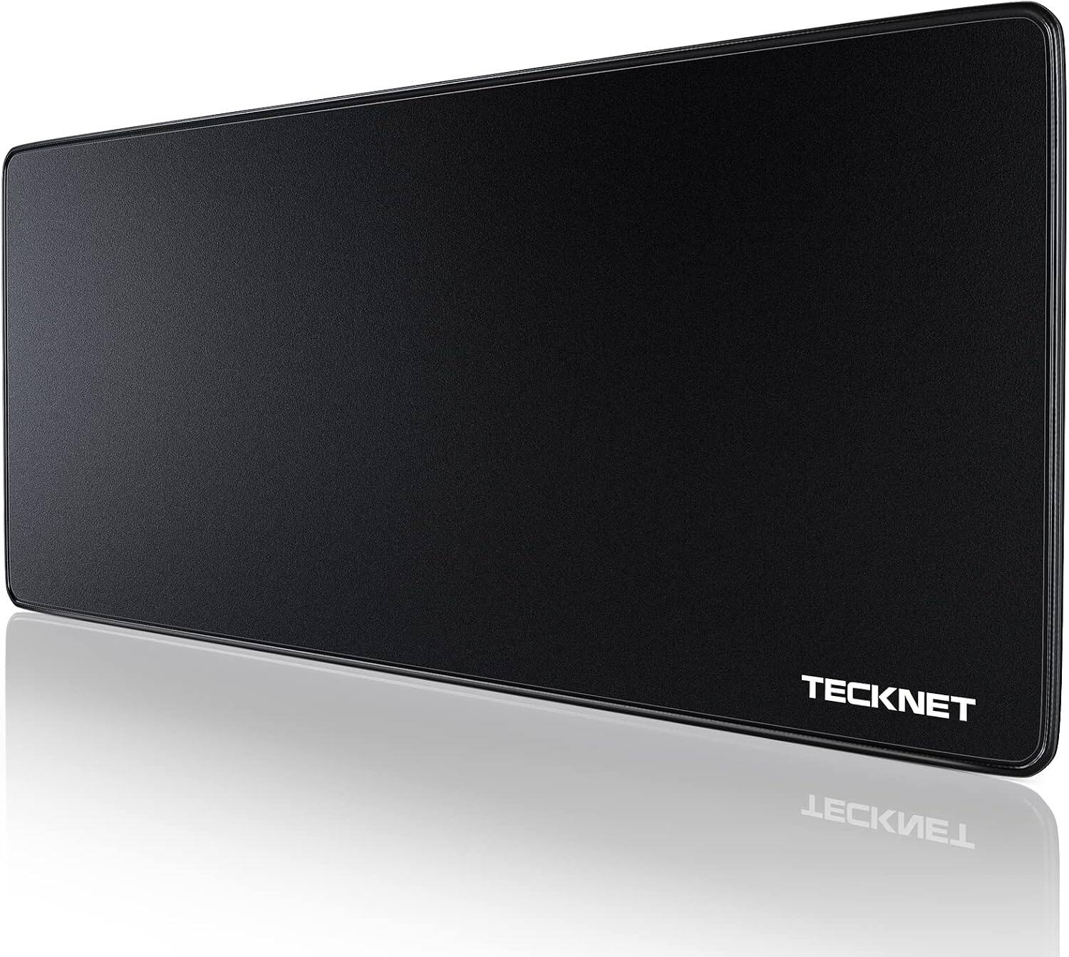 TECKNET - ECKNET BASICS Large Mouse Pad, 23.6" x 11.8", Double-Sided PU Leather, Waterproof & Scratch-Resistant for Office/Home - Black