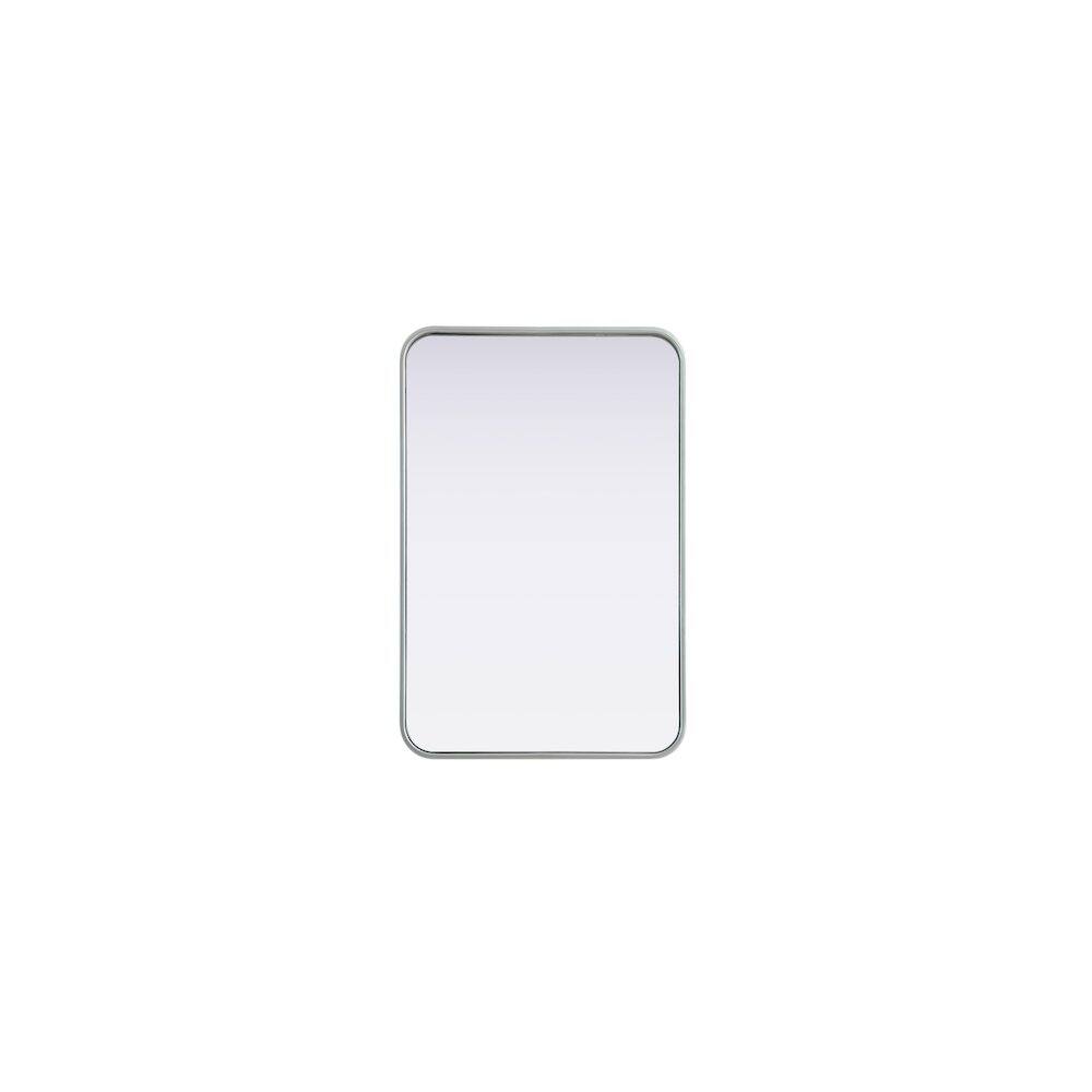 Alt View 8. Elegant Decor - Contour Metal Rectangle Mirror 20x30 in Silver - Silver.