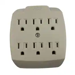 ProjeX - Grounded 6 outlets Adapter 1 pk