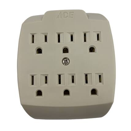 Front. ProjeX - Projex Grounded 6 outlets Adapter 1 pk.