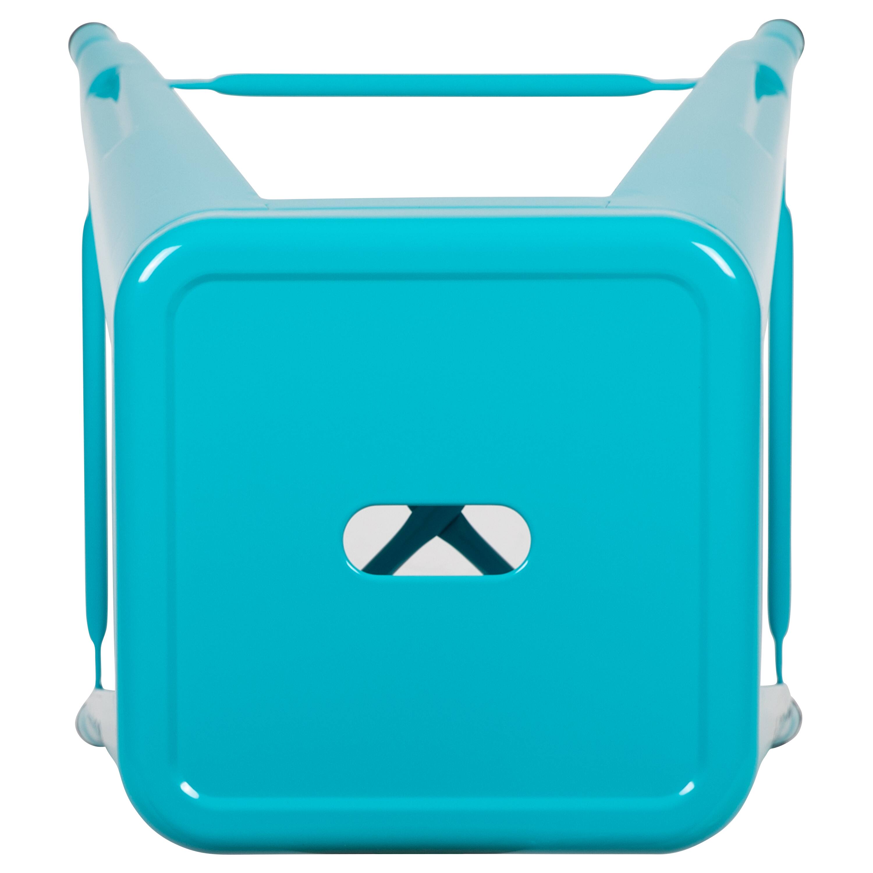 Alt View 7. Emma + Oliver - 4 Pack 24" High Metal Indoor Counter Bar Stool - Stackable Stool - Teal.