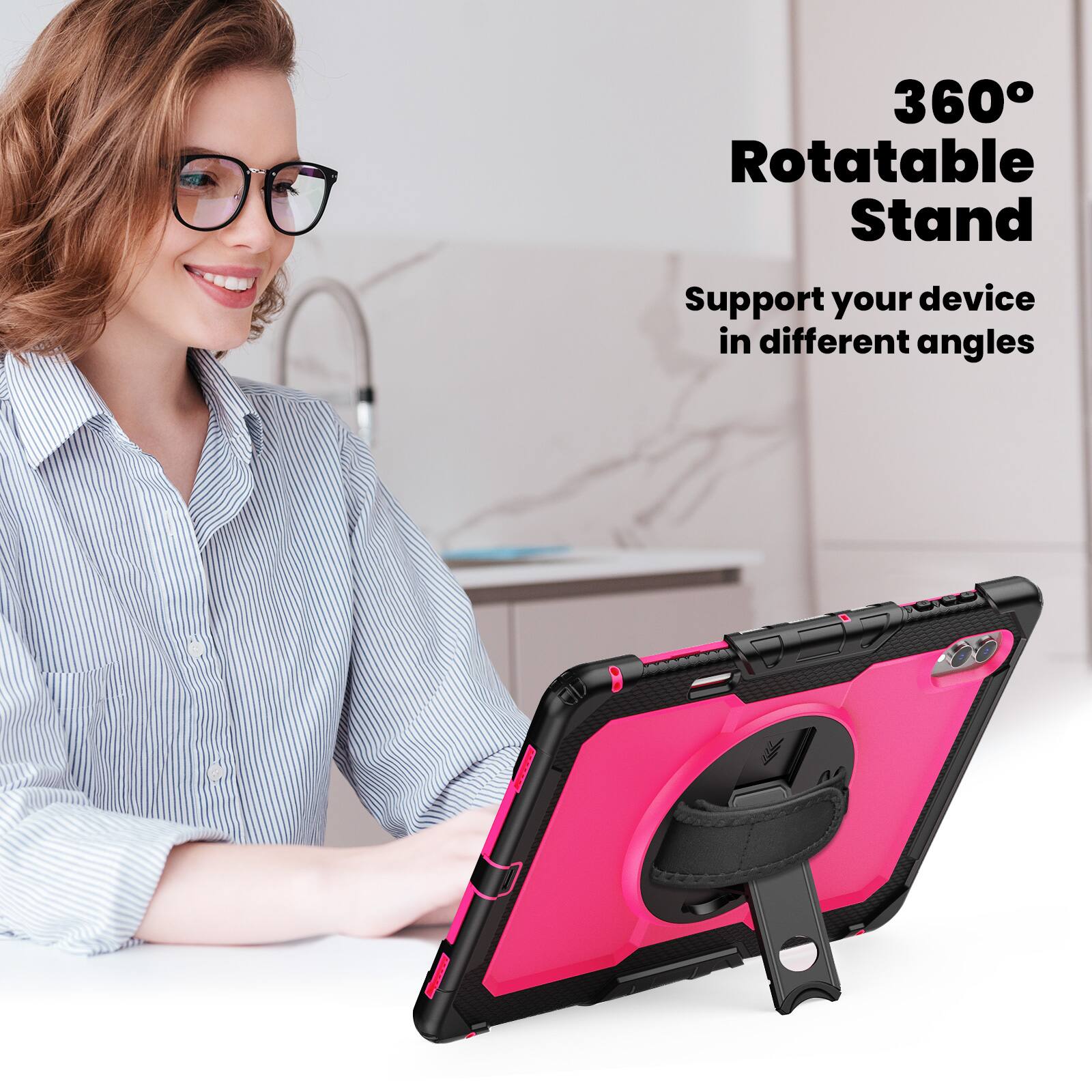 360° Rotatable Stand  
Support your device in different angles