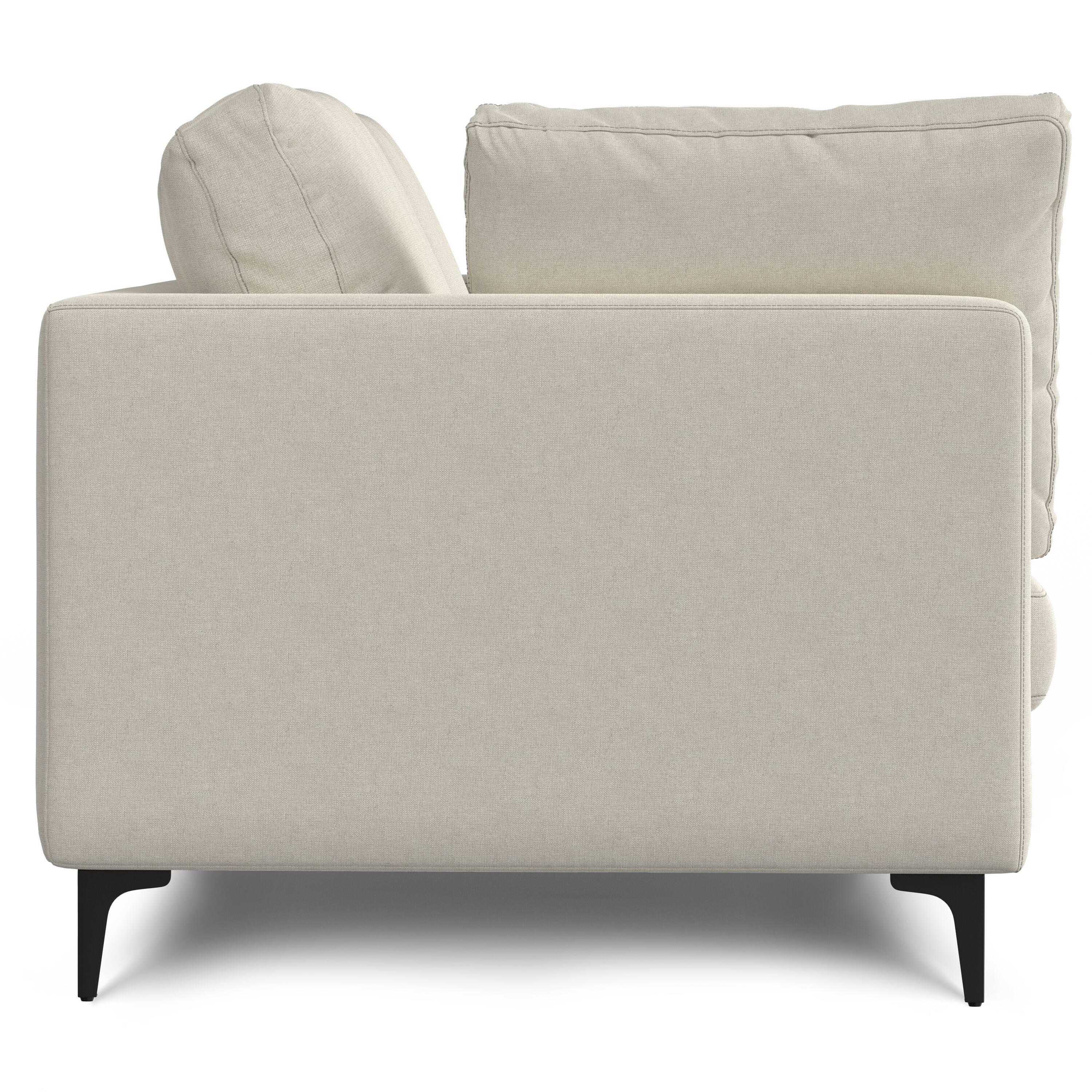 Back. Simpli Home - Ava 90-inch Sofa in Tightly Woven Performance Fabric - Cream.