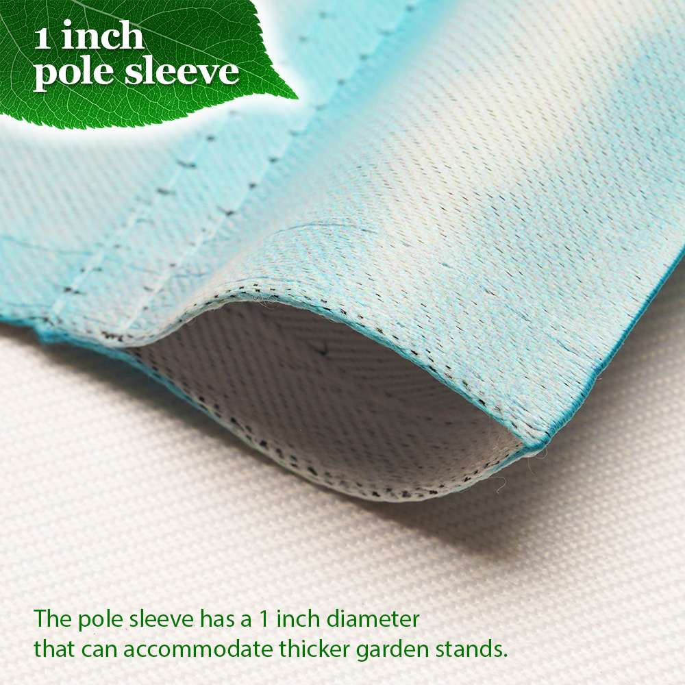1 inch pole sleeve

The pole sleeve has a 1 inch diameter that can accommodate thicker garden stands.