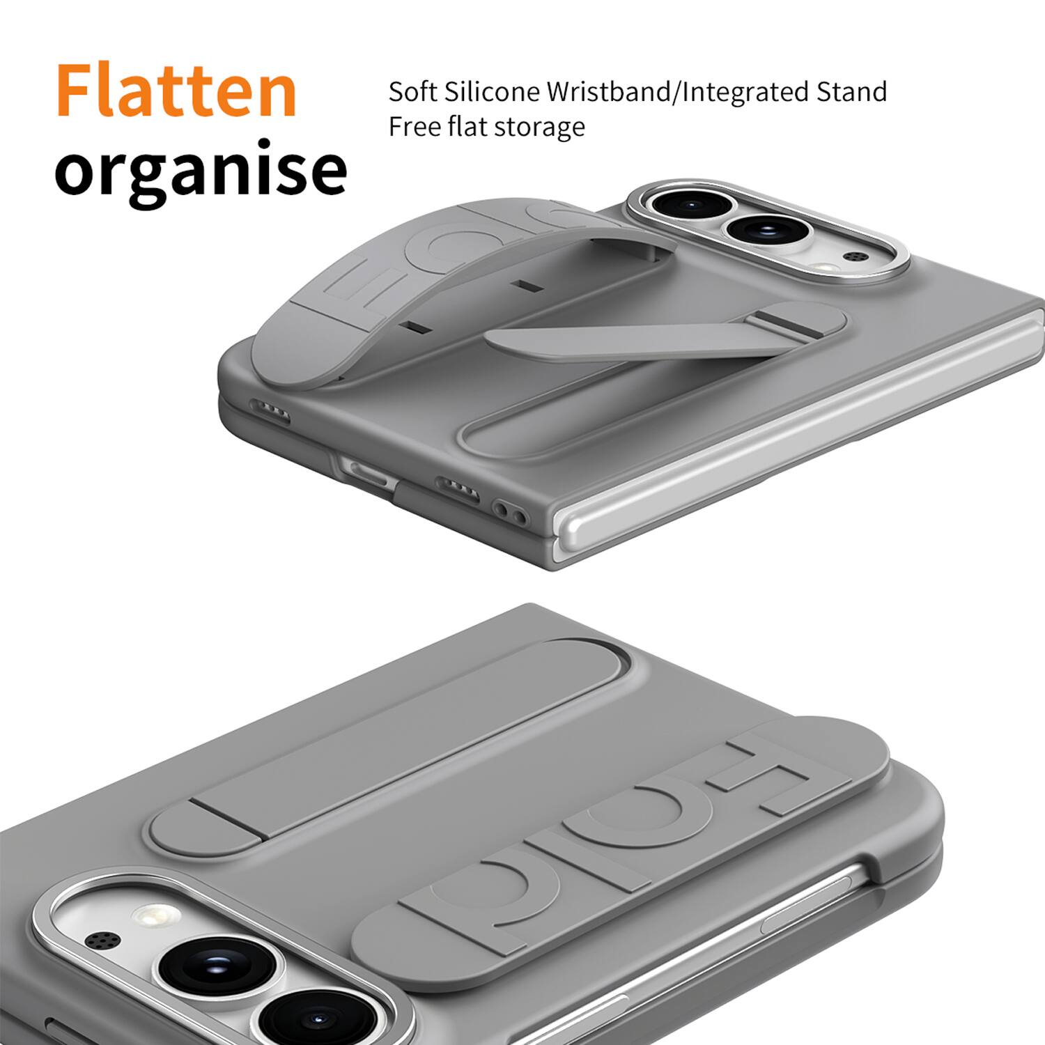 Flatten Soft Silicone Wristband/Integrated Stand Free flat storage organise