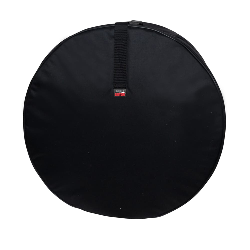 Back. Gator - 20-Inch x 16-Inch Standard Series Padded Bass Drum Bag with 600D Nylon Exterior and 10mm Internal Padding.