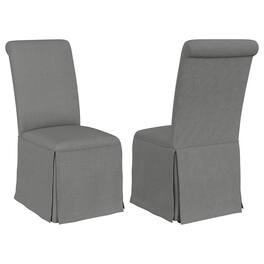 Coaster Co. of America - Shawna Upholstered Skirted Dining Chair Light Grey (Set of 2) - Gray