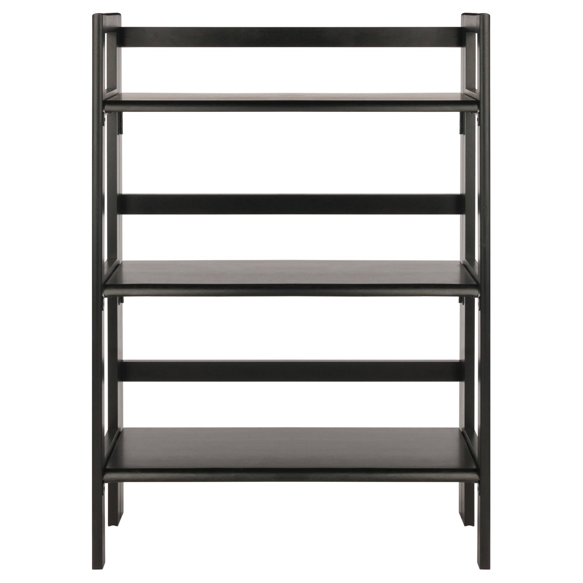 Alt View 4. Winsome Wood - Terry 3-Tier Foldable Shelf, Stackable - Black.