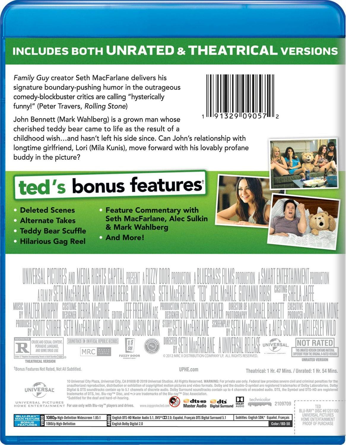 Back. Ted (Blu-ray New Box Art) [Blu-ray].