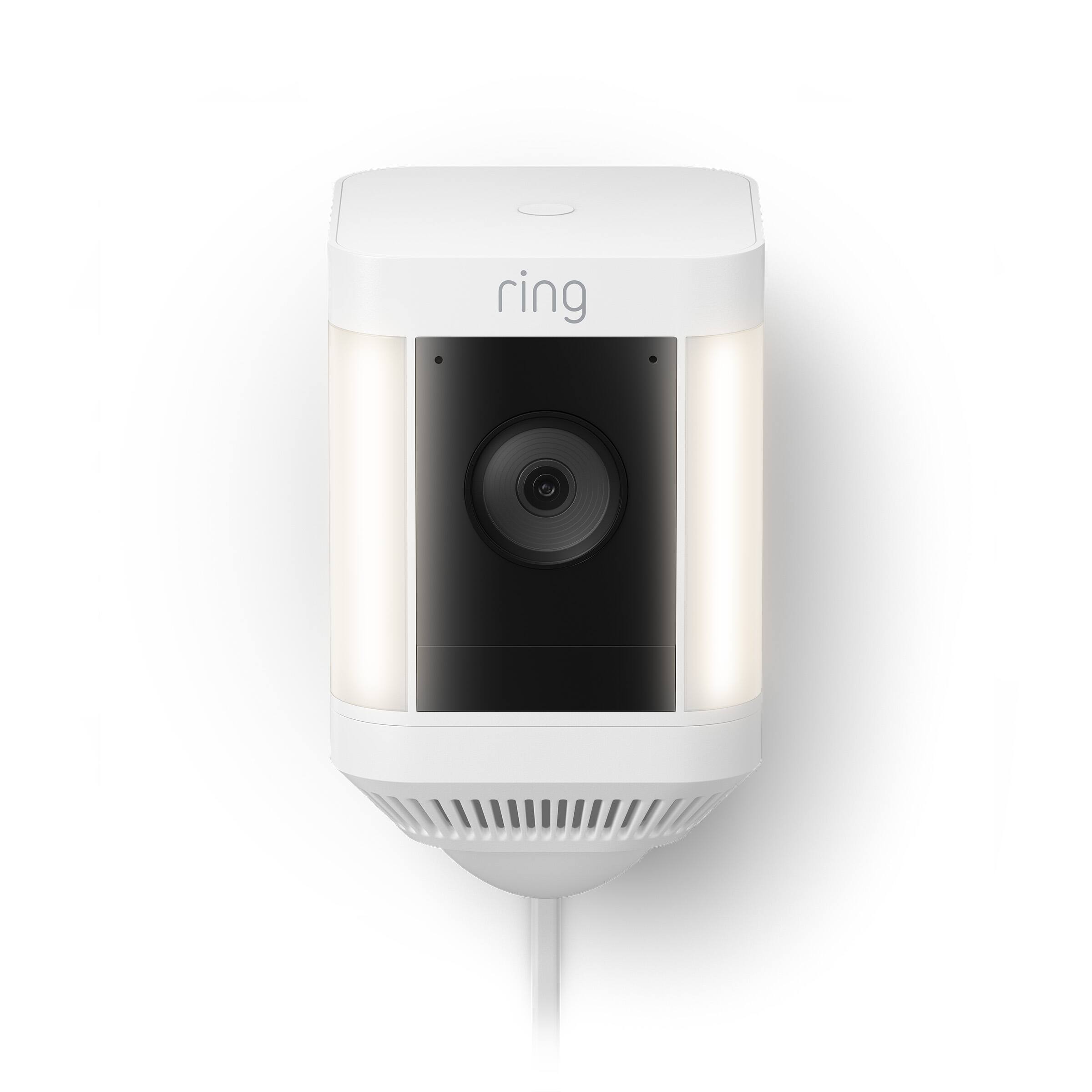 Alt View 15. Ring - Spotlight Cam Plus Outdoor/Indoor 1080p Plug-In Surveillance Camera - White.