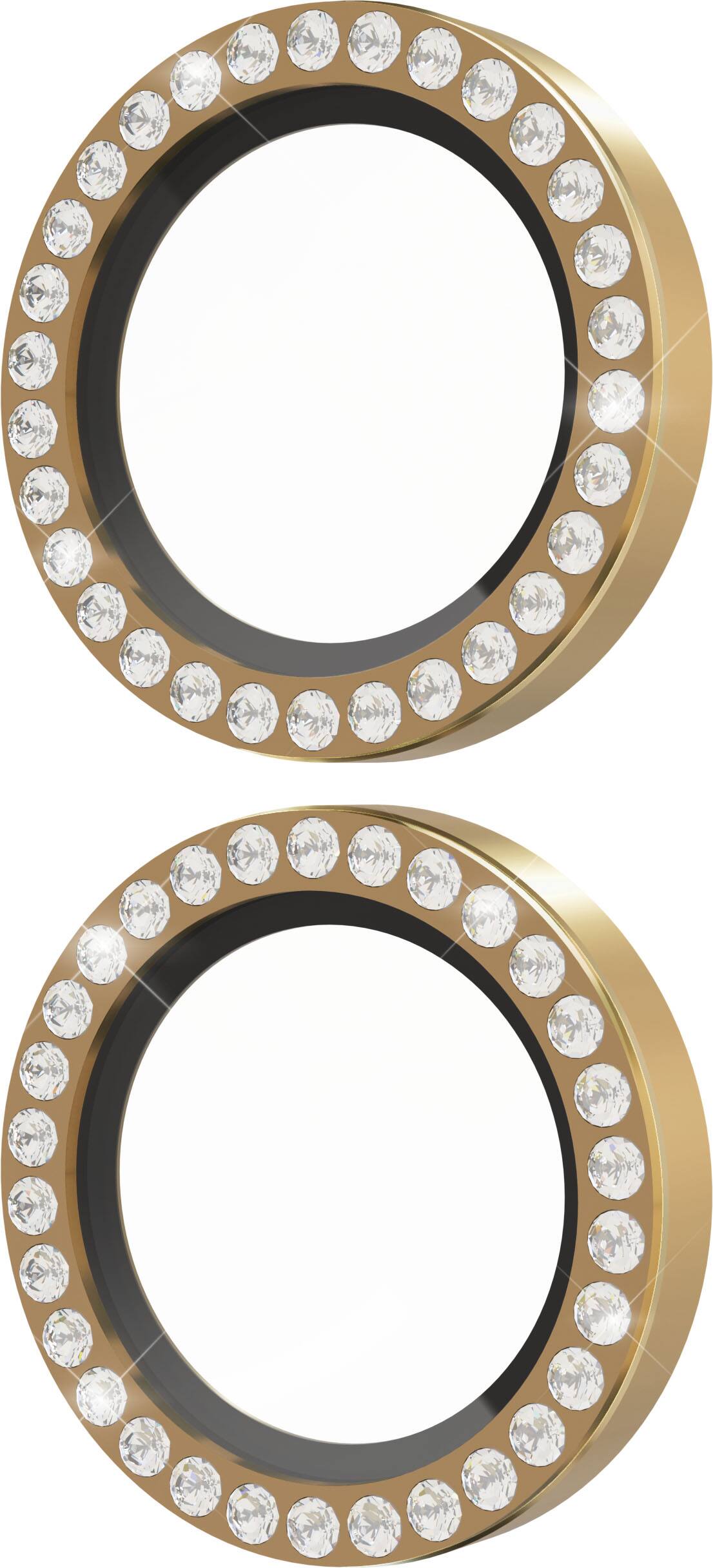 Alt View 11. kate spade new york - Aluminum Ring Lens Protector for Apple iPhone 16 and 16 Plus - Set in Stone Gold.