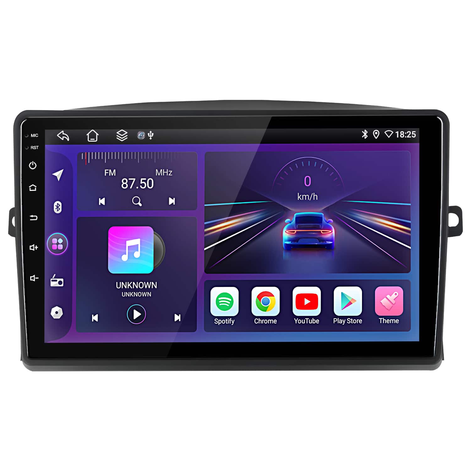 Junsun - 9 Inch 8 Core Android 15 6+128GB carplay Car Radio Stereo GPS Navi BT FM SWC RDS DSP For Toyota Sienna 2004-2010 - Black