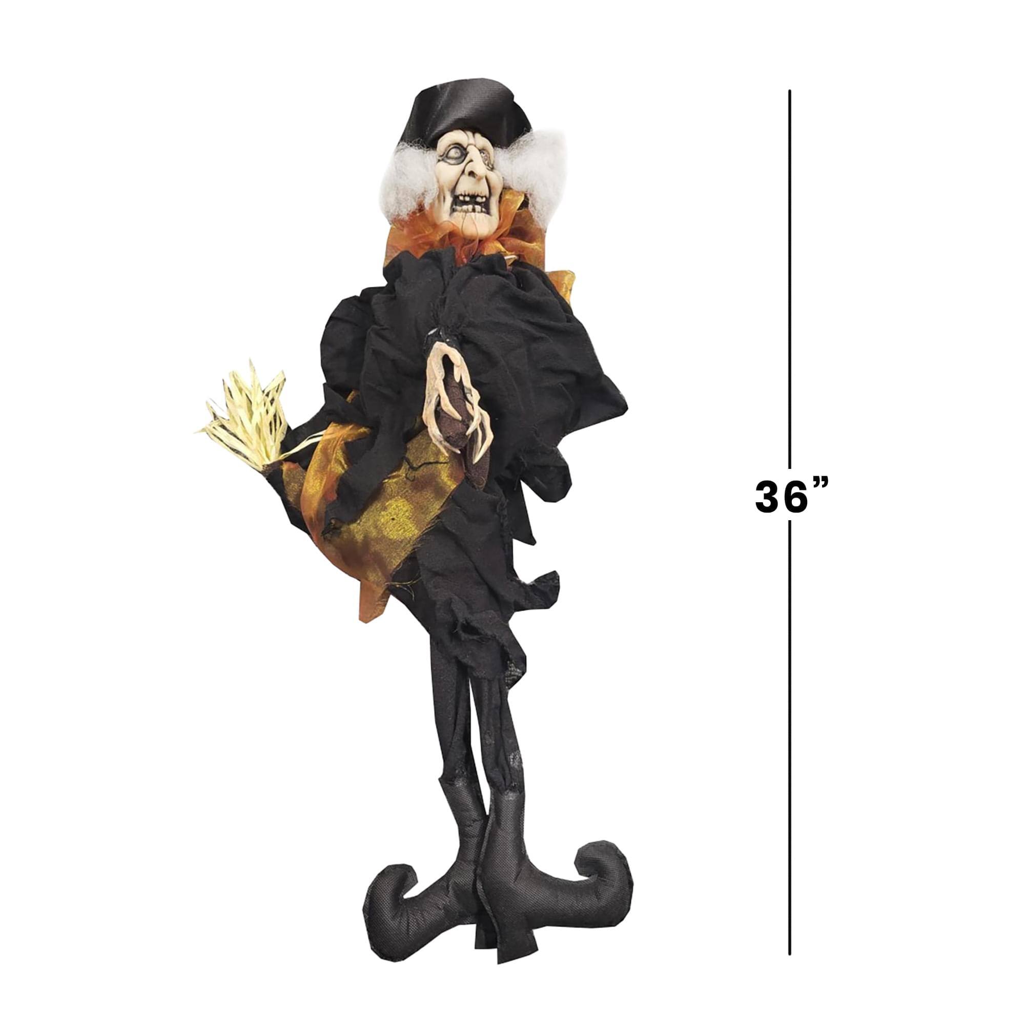 Alt View 2. Sunstar - 36 Inch Animated Witch Halloween Decoration - Orange.