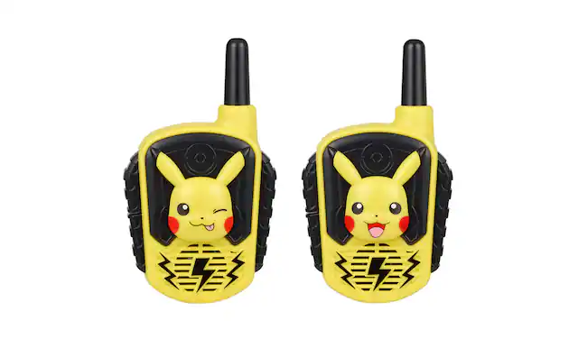 Front. eKids - eKids Pokemon Pikachu Walkie Talkies for Kids, Two Way Radios for Indoor or Outdoor Games - Yellow.