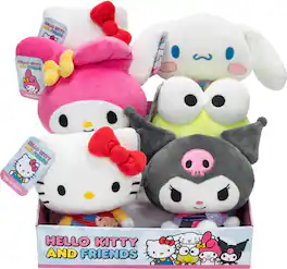 PopMarket - Jazwares - Hello Kitty - 8" Core Plush Assortment 6ct PDQ - COLLECTIBLES - Multicolor