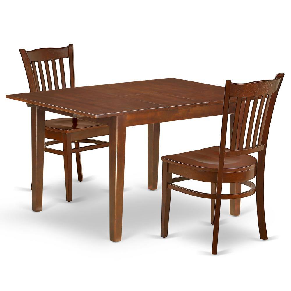 Back. East West Furniture - Dining Room Set Mahogany - Brown.