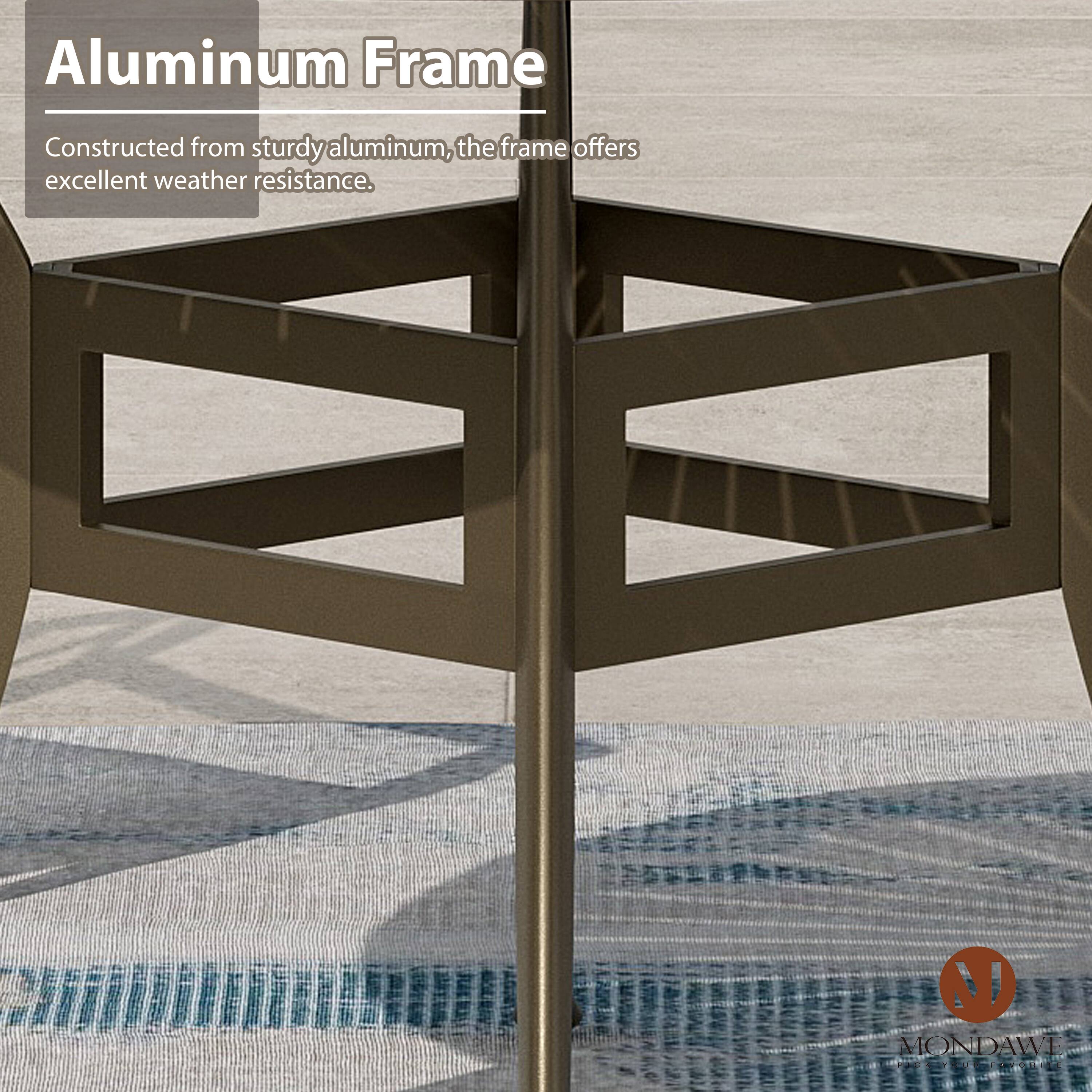 Aluminum Frame

Constructed from sturdy aluminum, the frame offers excellent weather resistance.
