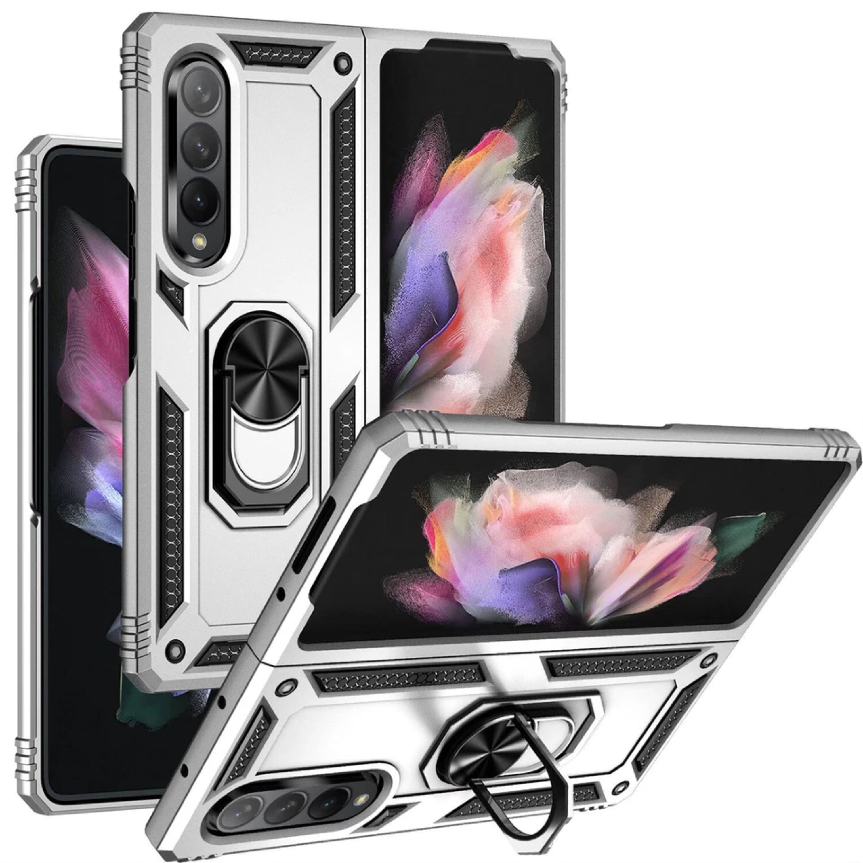 Kitcheniva - Phone Cover Shockproof Foldable Kickstand For Samsung Galaxy Z Fold 4 - Silver price history on PriceWatchPro