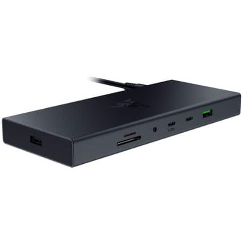 Razer - USB 4 Dock Station with 14 Ports for Windows 10 or later (PC with USB‑C); macOS 10.13 or later (Mac) - Black