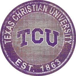 Fan Creations - TCU Horned Frogs 24'' Round Heritage Logo Sign - Multicolor