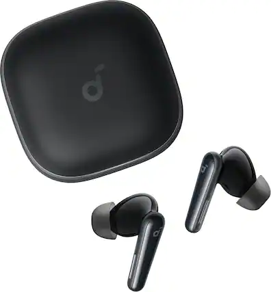 Front. Soundcore - by Anker Liberty 5 Advanced In Ear Noise Cancelling Bluetooth Wireless Earbuds - Black.