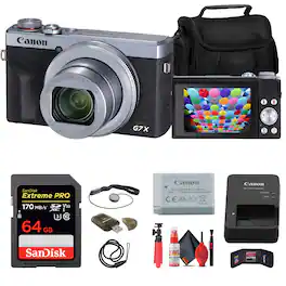 Canon - PowerShot G7 X Mark III Digital Camera + 64GB Card + Case + Tripod + More (International Version)