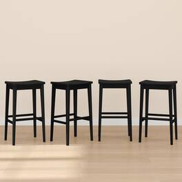 Plank+Beam - Smythe Stool Bar Height (30in) - 4 pack - Black