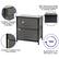 Alt View 11. Alamont Home - 2 Drawer Wood Top Nightstand Storage Organizer with Cast Iron Frame and Dark Easy Pull Fabric Drawers - Black/Gray.