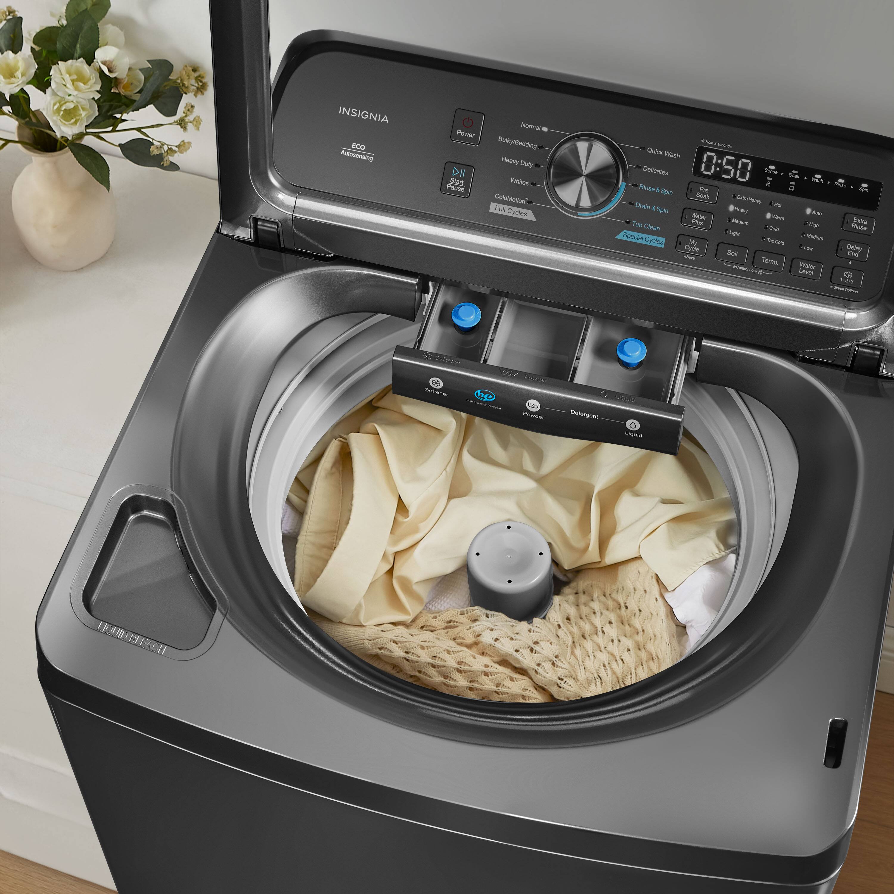 Insignia™ 4.1 Cu. Ft. Top Load Washer with ColdMotion Technology ...