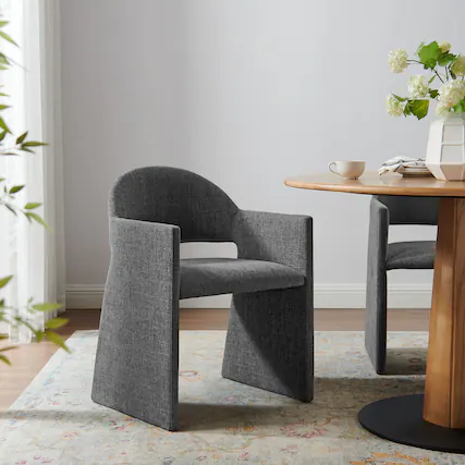 Front. Modway - Talia Dining Armchair - Charcoal.