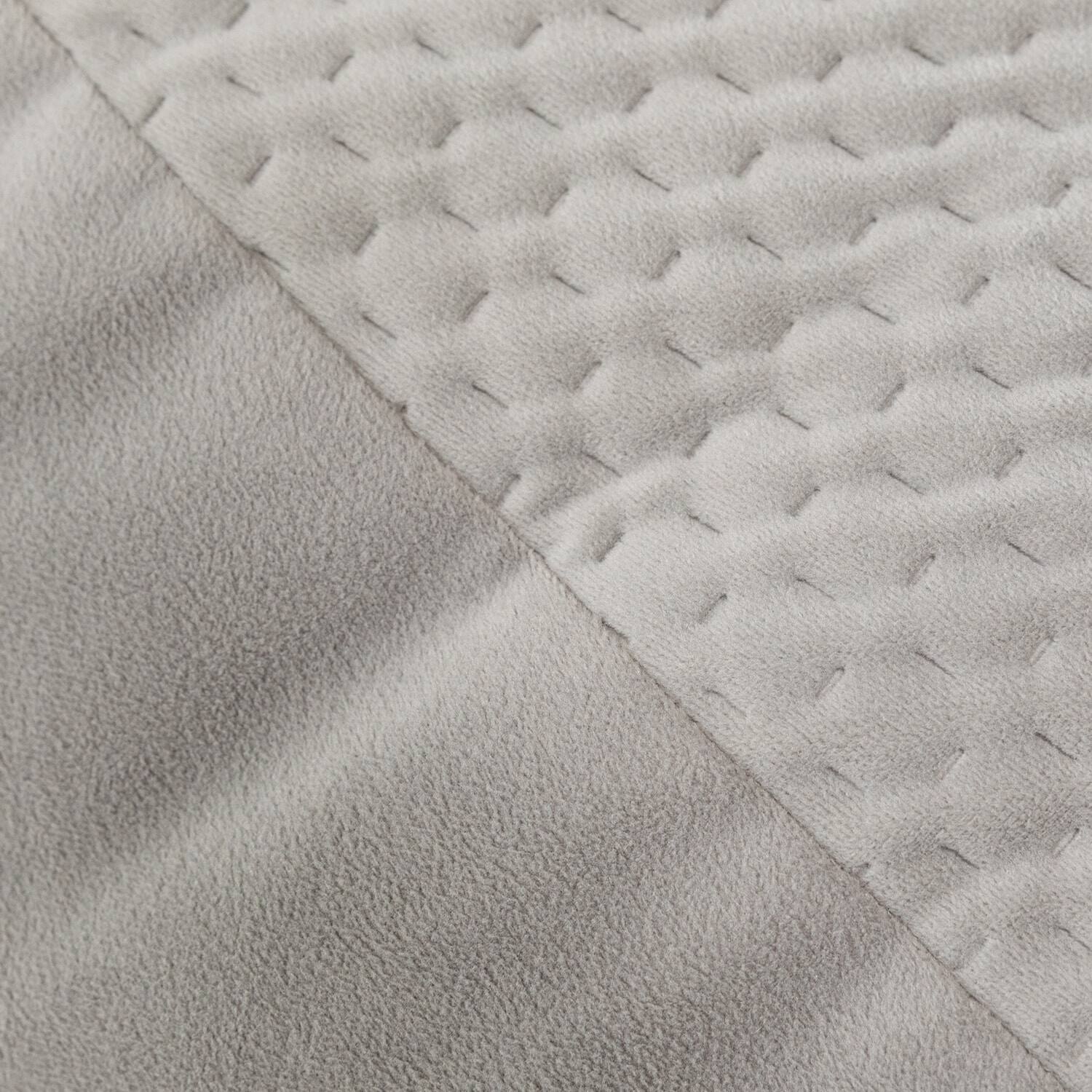 Left. Jaxx - Jaxx Koku - Designer Oval Two-Tone Bean Bag Chair - Quilted Microvelvet, Grey - Grey.